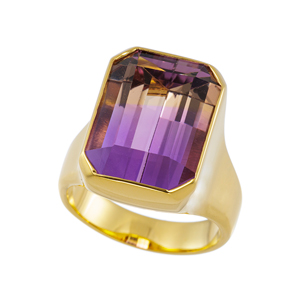 パラジウムシルバー950 アメトリン リング AME 約11.00ct