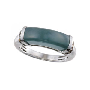 PT950 ヒスイ ブラウンダイヤ リング BRD 約0.35ct 