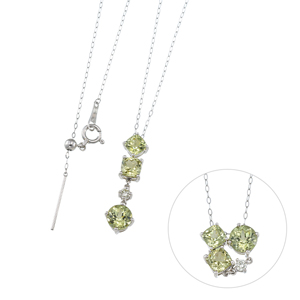 PT950 マリガーネット ダイヤ 4WAY ネックレス GA 約2.00ct D 約0.05ct 