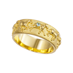 K22 ブラジル産パライバトルマリン 馬九行駆 フルエタニティーリング 10～14号