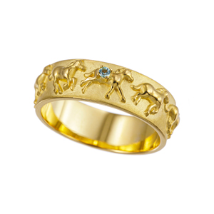 K22 ブラジル産パライバトルマリン 馬九行駆 フルエタニティーリング 15～18号