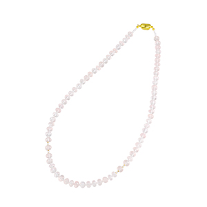 SV/K18YG ローズクォーツ ネックレス RQ 約140.00ct
