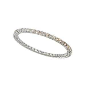 K18WG ブラウンダイヤモンド フルエタニティーリング BRD 約0.25ct 約0.6g