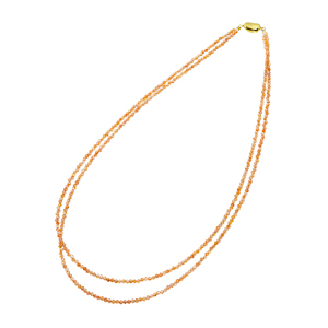 SV サンストーン 2連ドレープネックレス SS 約62.00ct