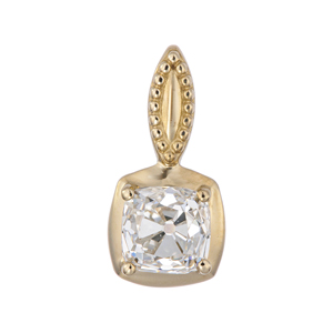 K18CG オールドマインアンティークカットダイヤモンド(リリーダイヤカット) ペンダントトップ