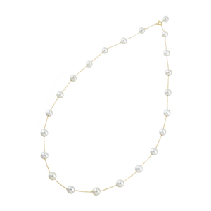 GSTV K18YGアコヤ真珠ステーションネックレスルチアReineroseKeiko