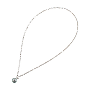 PT850/PT900黒蝶真珠ネックレスジョカーレReineroseKeikoP約10.0mm