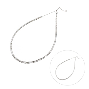 純プラチナ アイリス アジャスタブル リバーシブルネックレス 長さ 約50cm 重量 約9.4g