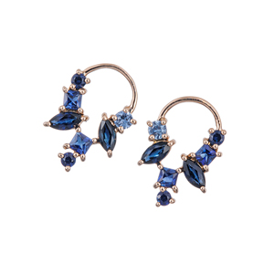 K18PG サファイア & ライトブルーサファイア & アイスブルーサファイア チャーム SA 約0