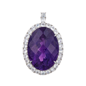 SV アメシスト アンデシン/ラブラドライト ペンダントトップ 