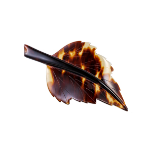 SV 本べっ甲 リーフ ブローチ