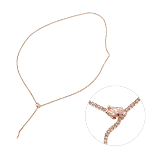 K18PGブラウンダイヤモンドルビーシルキータッチネックレスBRD11.00ctRB0.02ct