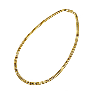 K18YG ダイヤモンド Ｗ喜平ネックレス D 約1.95ct 全長約60cm 総重量約97.0g