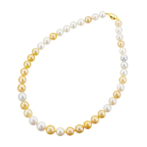 SV テリVeryGood 白蝶真珠 ナチュラルマルチカラー ネックレス P約12.0-16.0mm