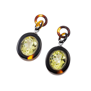 本べっ甲 レモンクォーツ チャーム QU 約10.00ct