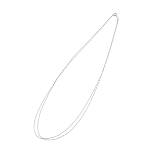 PT950 スクリュー 2連ネックレス 長さ：約45cm 幅：約1.4mm 重量：約1.2g アジャ
