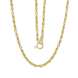 K18YG ダブルディスクチェーン ネックレス 長さ 約42cm 幅 約2.4mm 重量 約2.3g