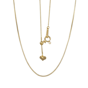 K18YG ベネチアン8DCチェーン ネックレス 長さ 約45cm 幅 約0.8mm 重量 約2.0