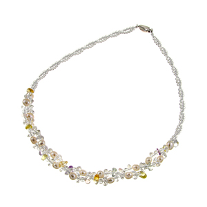 SV クォーツ アメシスト シトリン ローズクォーツ ＆ グリーンクォーツ ＆ レモンクォーツ 淡水