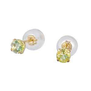 K18YG ハイアライトオパール ピアス OP 0.20ct