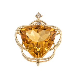 40909円 K18WG ☆ペンダントトップ 天然クオーツ22.85ct
