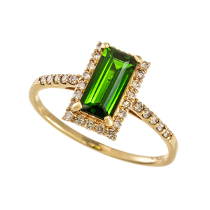 専用出品】Pt900 クロムダイオプサイト＆ダイヤ リング 中古