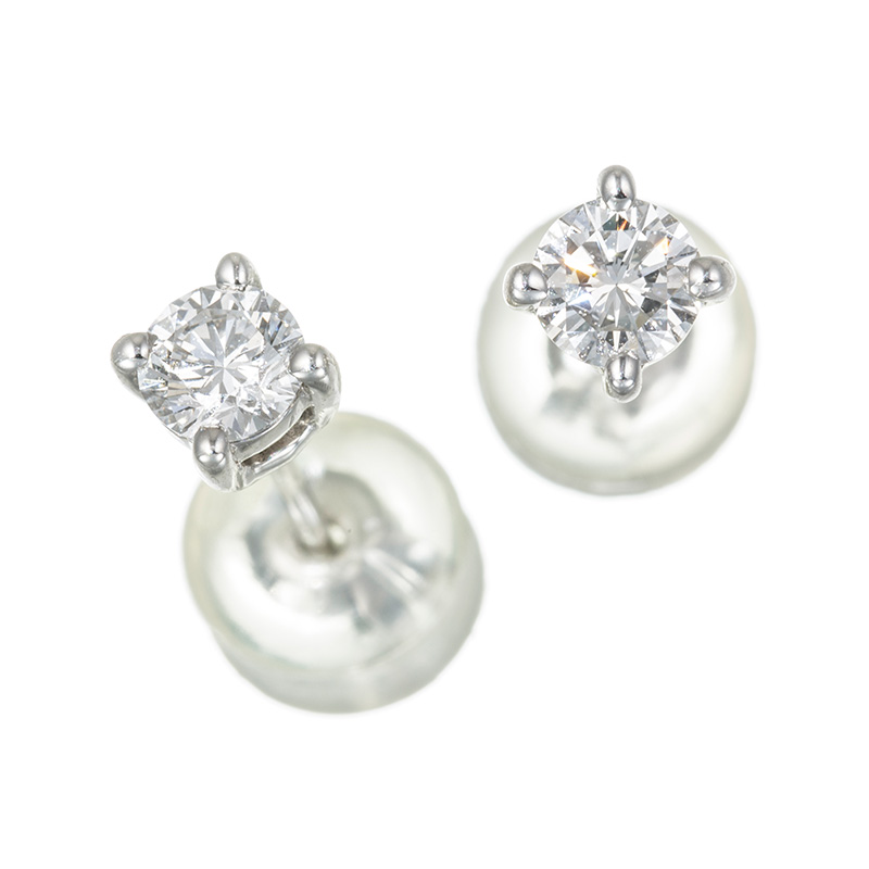 Gstv Pt950 Dカラーダイヤモンド ピアス D 約0 40ct D Vs2 Good