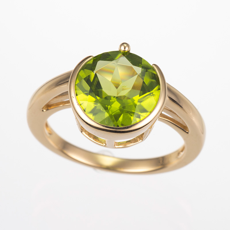 GSTV ペンダントトップ ペリドット 3.00ct ブラウンダイヤ K18YG BLJ/GENJ
