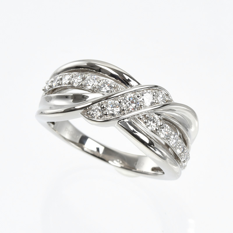 PT950 H＆Cダイヤモンド (リリーダイヤカット) リング D 約0.52ct(LI)