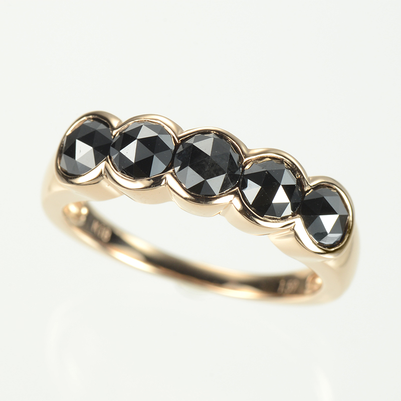 K18PG ブラックダイヤモンド(トリート) リング BLD 約1.59ct