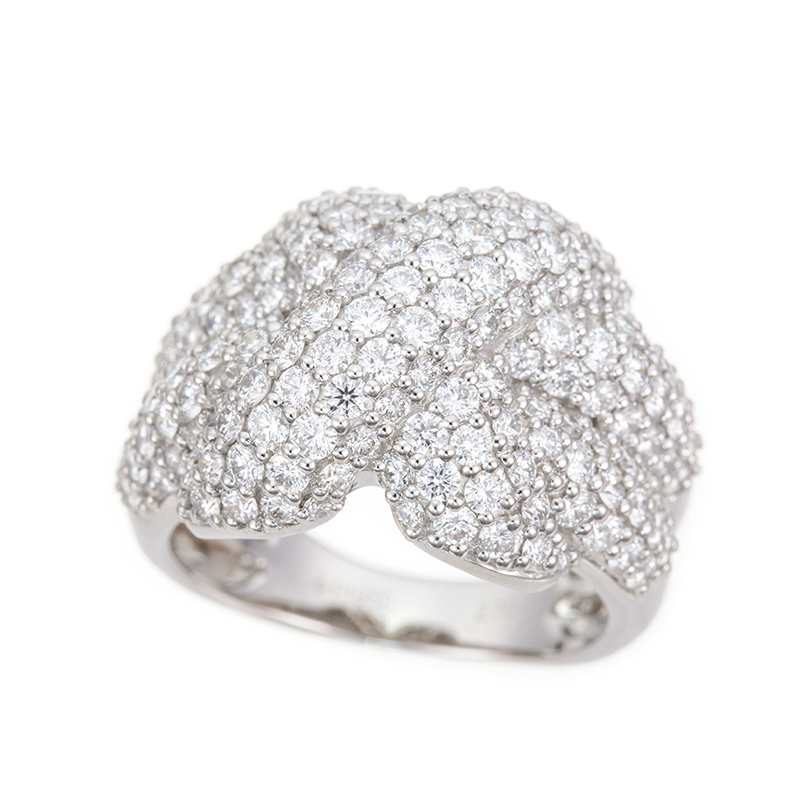 PT950 H&Cダイヤモンド(リリーダイヤカット) リング D 約2.70ct 