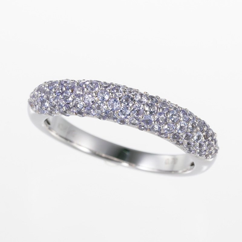 K18WG タンザナイト リング TA 約0.70ct