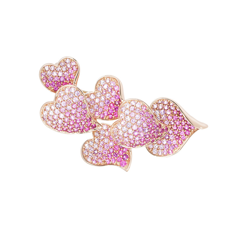 K18PG ピンクサファイア ペンダントブローチ PS 約5.00ct 