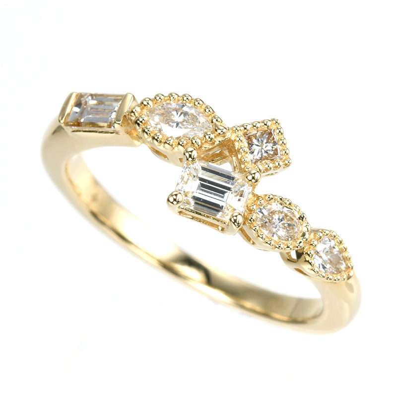 K18YG ダイヤモンド オールスター リング D 約0.55ct