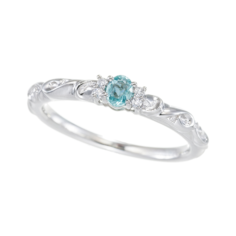 Gstv Pt950 グランディディエライト ダイヤ リング Gr 約0 10ct D 約0 02ct