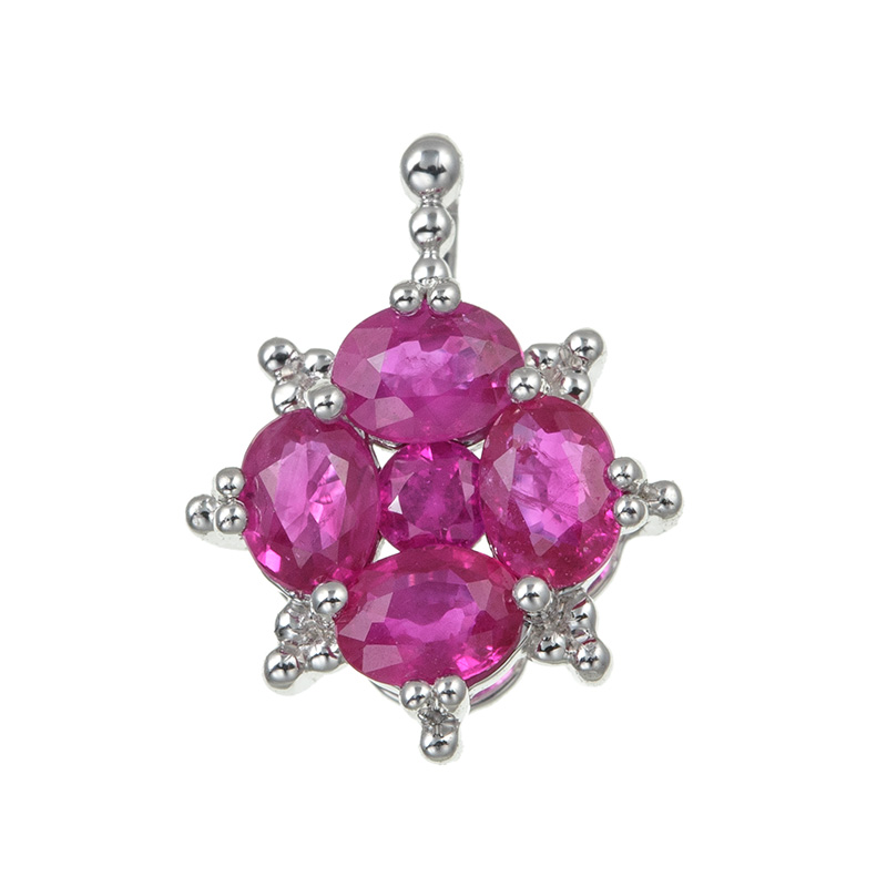 最終価格】GSTV k18WGルビーペンダントトップ