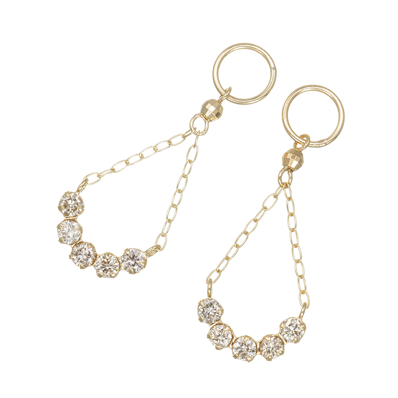 K18YG ブラウンダイヤモンド チャーム BRD 約0.30ct