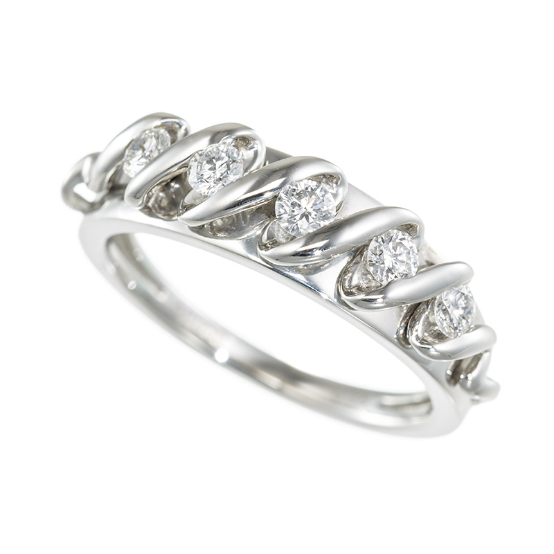 PT950 H&Cダイヤモンド(リリーダイヤカット) マジカル リング D 約0.38ct(LI) 