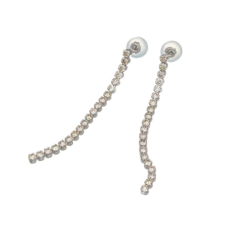 PT900 ブラウンダイヤモンド ピアス BRD 約1.00ct