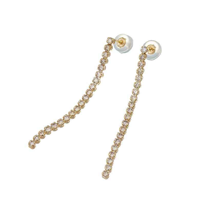 K18YG ブラウンダイヤモンド ピアス BRD 約1.00ct