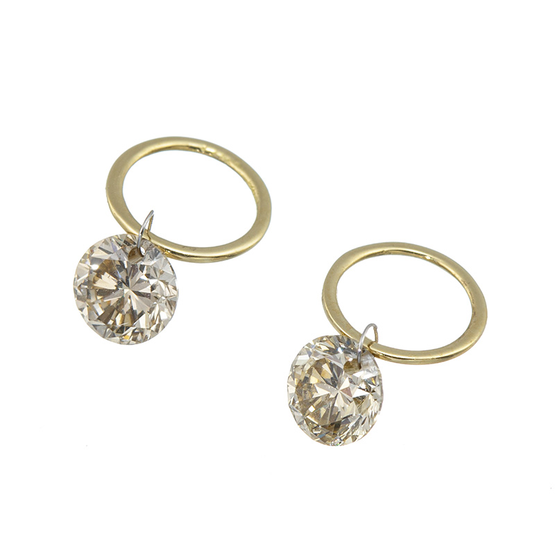 K18YG ブラウンダイヤモンド チャーム BRD 約0.60ct 