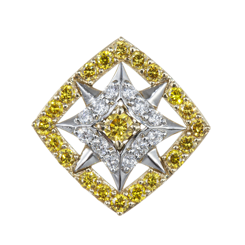 【Jewelry】K18YG ブローチ ペンダント トップ ダイヤモンド イエローゴールド D.1.70ct 0.97ct 13g/br2405kt