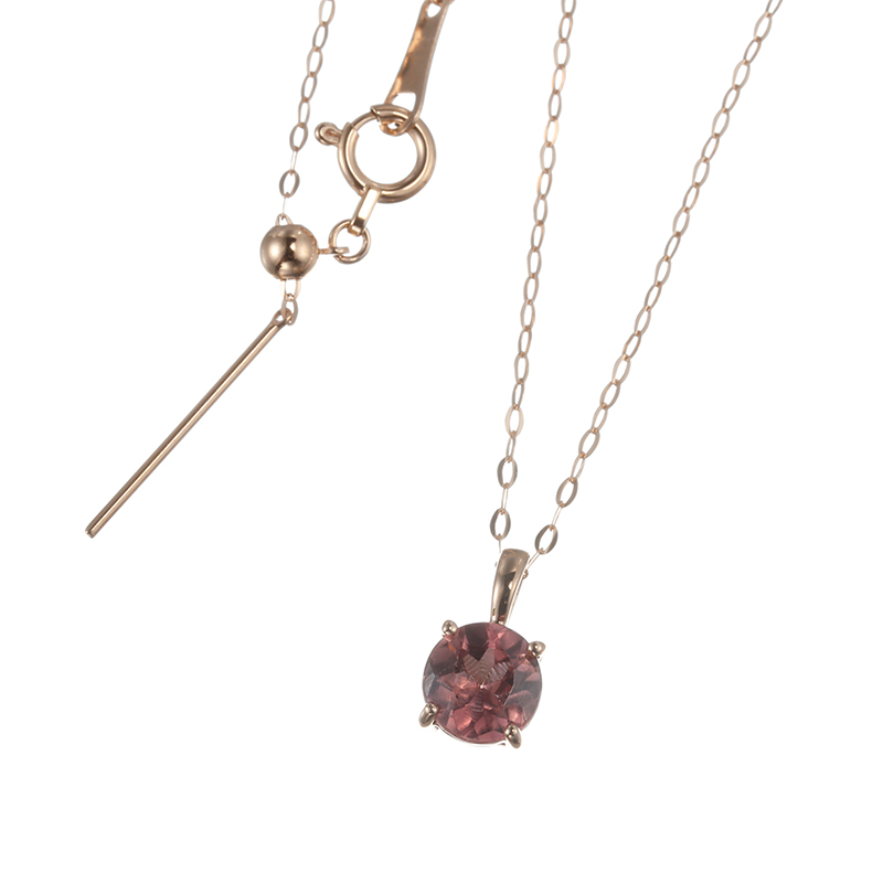 ピンクジルコンネックレス 1ct