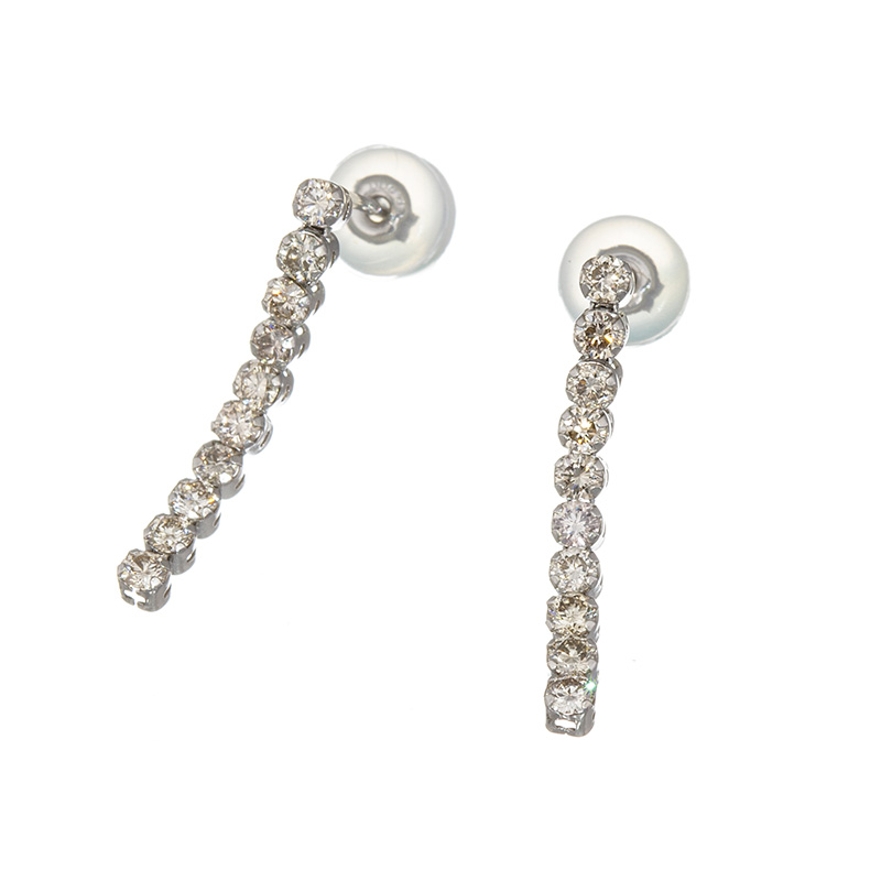 PT900 ブラウンダイヤモンド ピアス BRD 約0.50ct