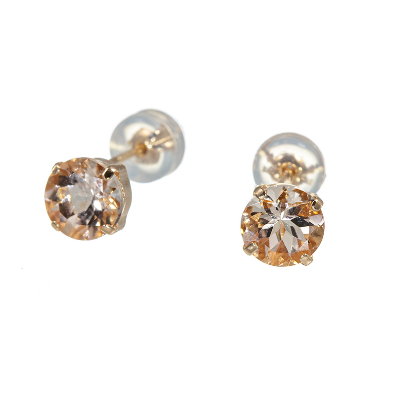 K18PG モルガナイト ピアス MOR 約1.20ct