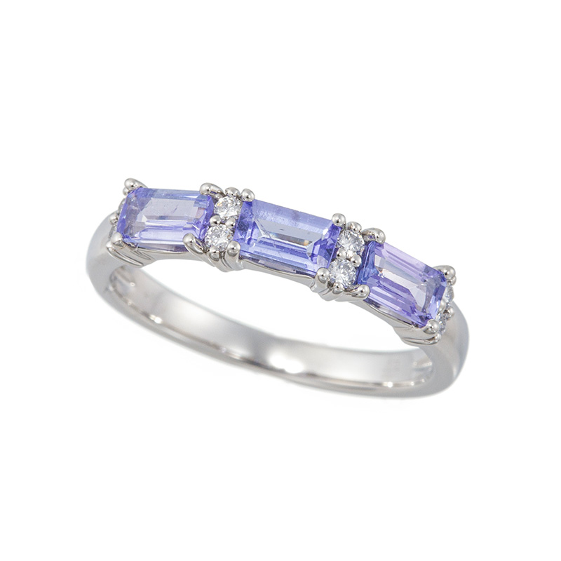 PT950 タンザナイト ダイヤ リング TA 約0.75ct D 約0.07ct