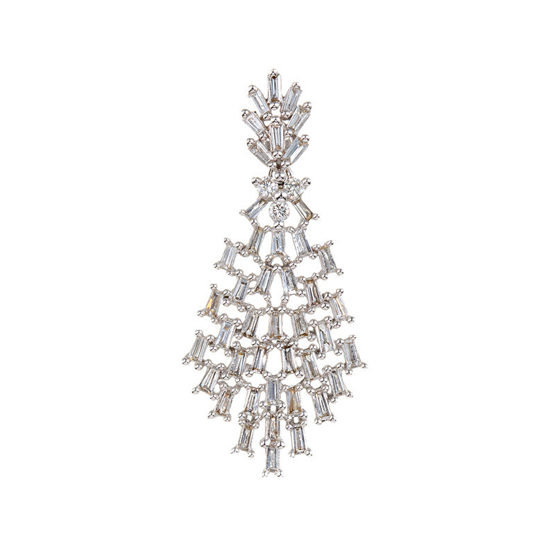 K18WG ダイヤモンド Twinkleシャワー ペンダントトップ D 約0.45ct 