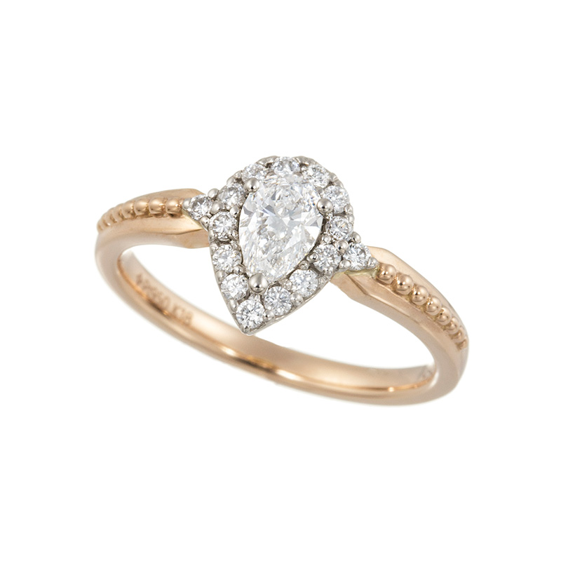 K18PG/PT950Dカラーダイヤモンド&ダイヤリングD約0.40ct(DVS2)D約0.15ct