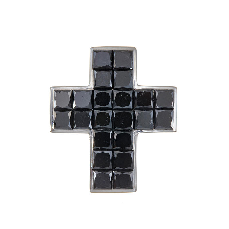 K18WGブラックダイヤモンド(トリート)ミステリーセッティングペンダントトップBLD約1.40ct