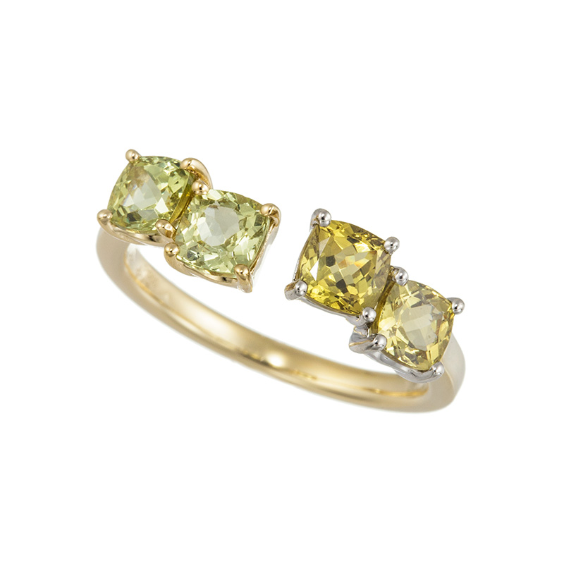 PT950/K18YG マリガーネット リング GA 約2.00ct 